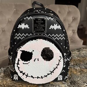 The Nightmare Before Christmas Jack Skellington Reversible Sequins Mini Backpack